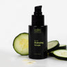 Relief Hydrating Serum with Product Texture and Cucumbers